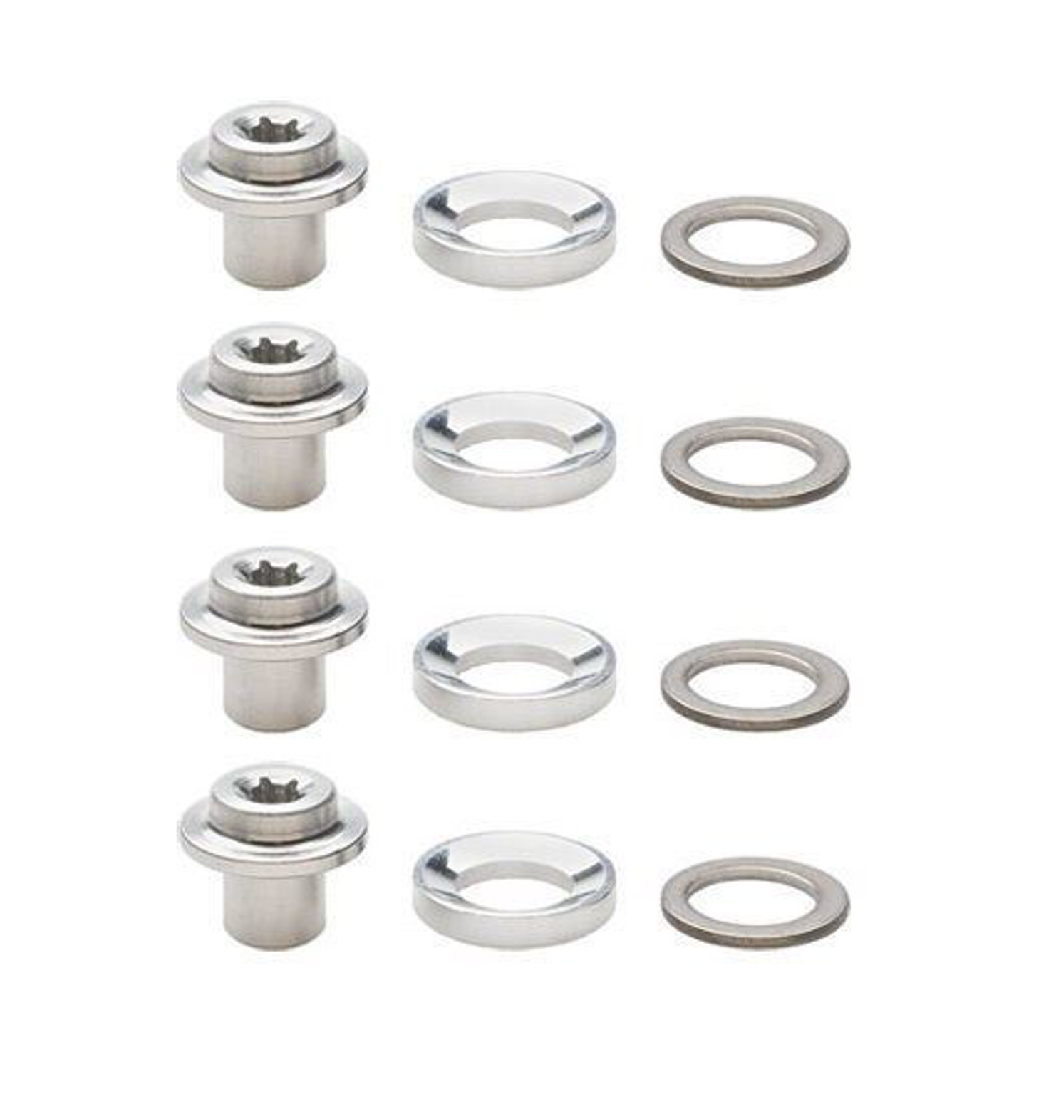 Imagem de Conjunto porca e anilhas porta-calços (4 conjuntos)