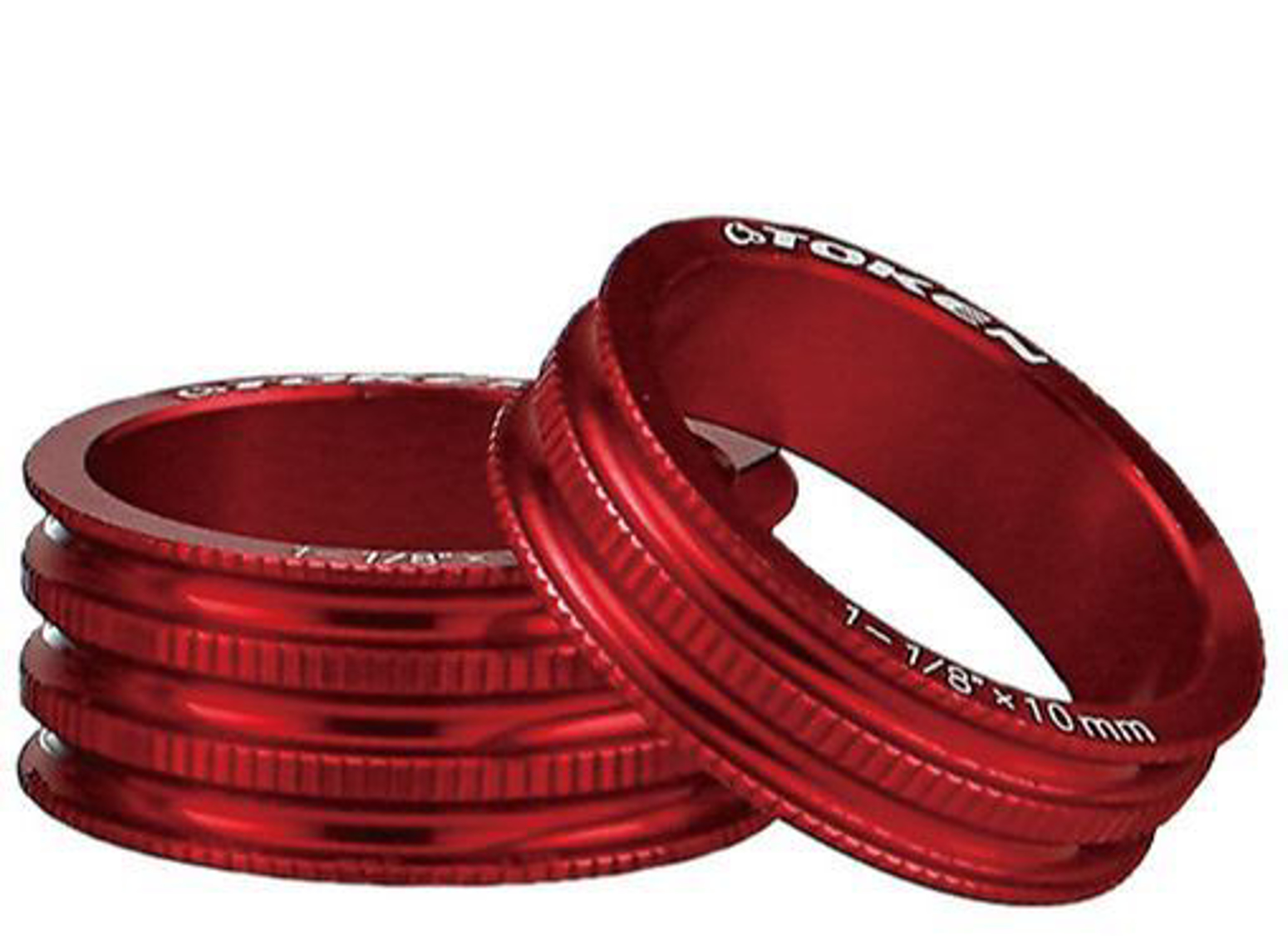 Imagem de Anilha Token alu. 10mm CNC 1"1/8 vermelha (unidade)