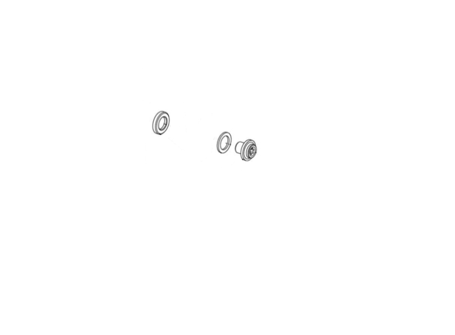 Imagem de Conjunto porca e anilhas porta-calços Preto Record 12v (4 conjuntos)