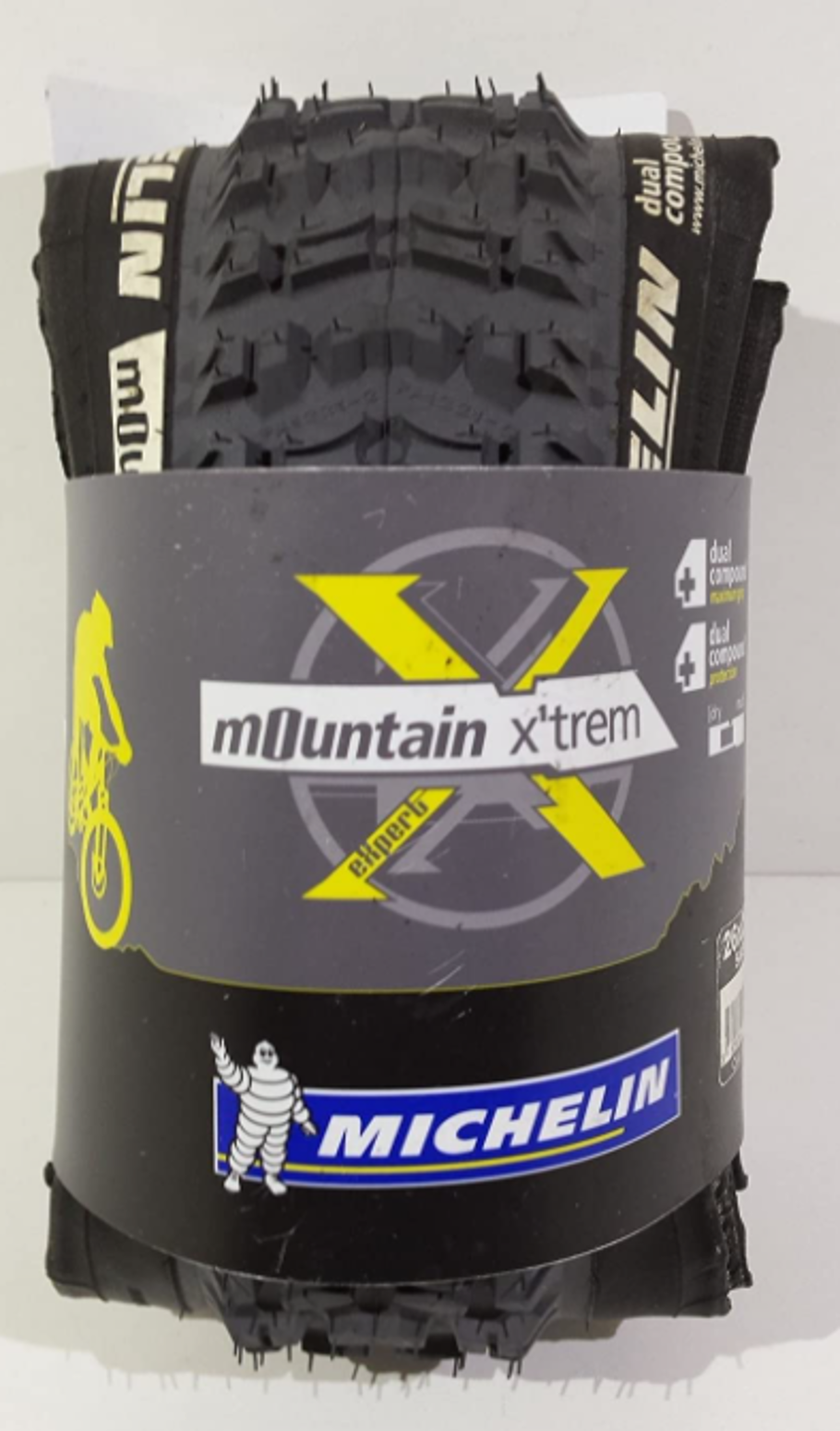 Imagem de Pneu Michelin Mountain X'trem 26x2.20, Preto/Cinza - Kevlar