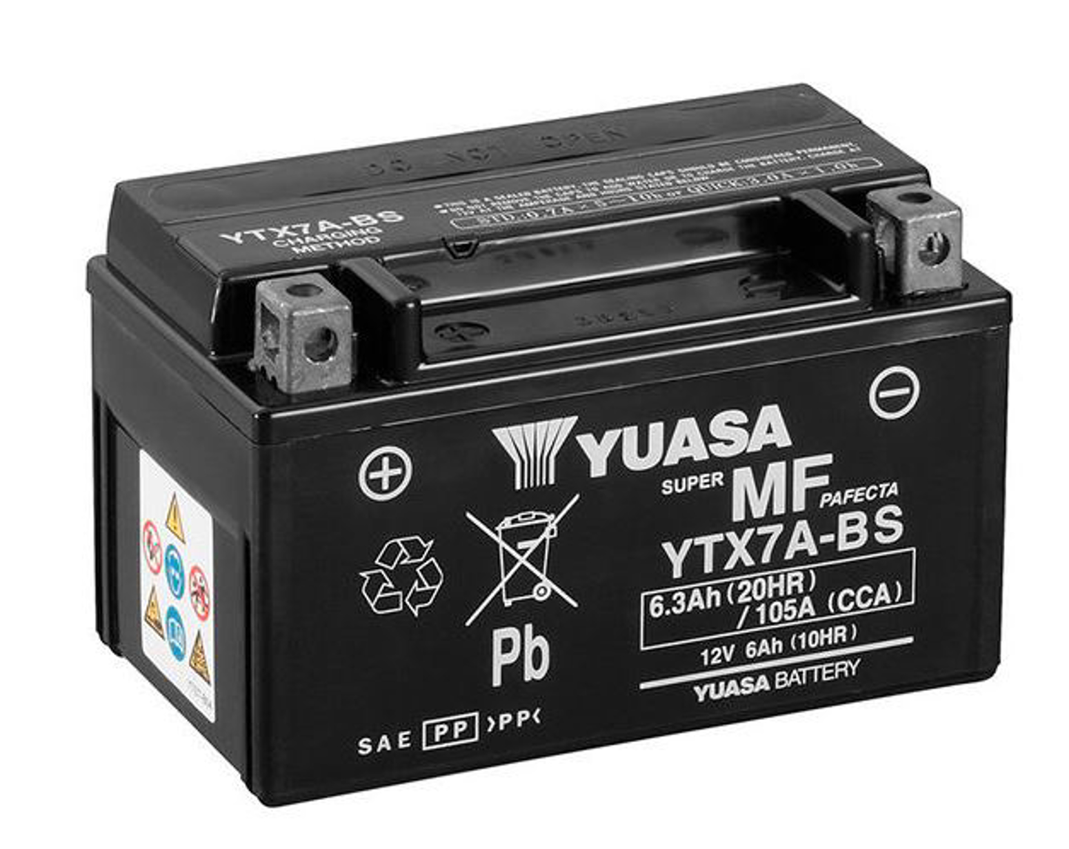 Imagem de Bateria Yuasa YTX7A-BS (c/eletrólito)