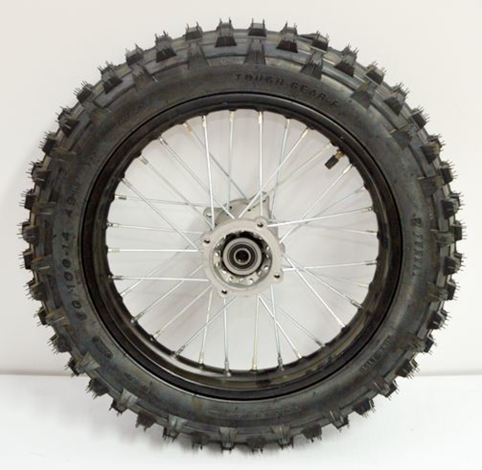 Imagem de Roda trás completa + pneu 90/100-14 TOX - Pit Bike