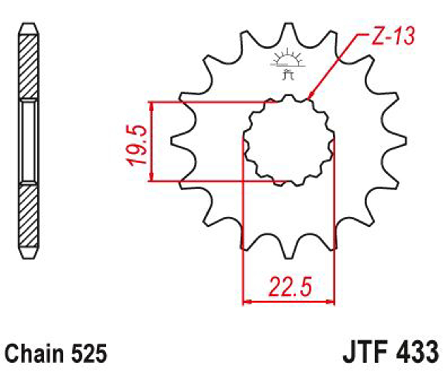 Imagem de Pinhão ataque JT - 520 JTF433