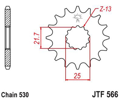 Imagem de Pinhão ataque JT - 530 JTF566.16