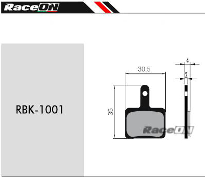 Imagem de Pastilhas travão disco RACEON (Shimano Deore) RBK-1001-30 Kevlar  - (30unid PACK Oficina)