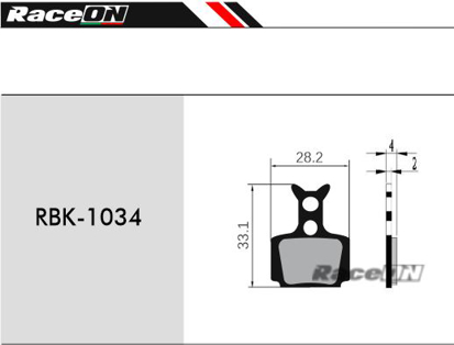 Imagem de Pastilhas travão disco RACEON (Formula The One / R1) RBK-1034 Kevlar