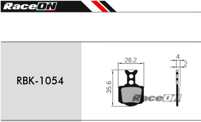 Imagem de Pastilhas travão disco RACEON (Formula The One, R1, RX, RO) RBK-1054 Kevlar