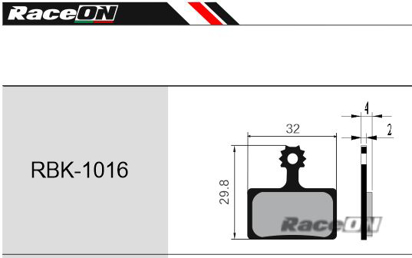 Imagem de Pastilhas travão disco RACEON (Shimano XTR M985) RBK-1016-30 Kevlar  - (30unid PACK Oficina)