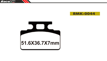 Imagem de Pastilhas travão disco RACEON Moto RMK-0044 Kevlar Comp.