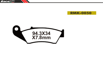 Imagem de Pastilhas travão disco RACEON Moto RMK-0050 Kevlar Comp.