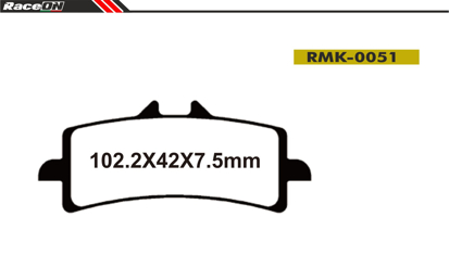 Imagem de Pastilhas travão disco RACEON Moto RMK-0051 Kevlar Comp.