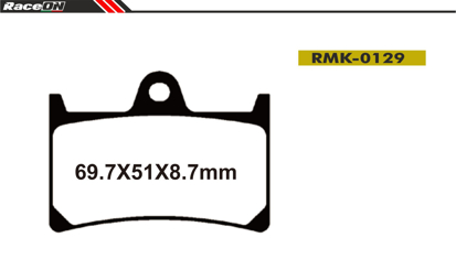Imagem de Pastilhas travão disco RACEON Moto RMK-0129 Kevlar Comp.