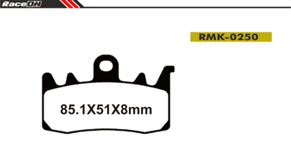 Imagem de Pastilhas travão disco RACEON Moto RMK-0250 Kevlar Comp.