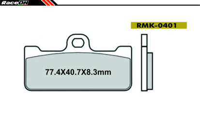 Imagem de Pastilhas travão disco RACEON Moto RMK-0401 Kevlar Comp.