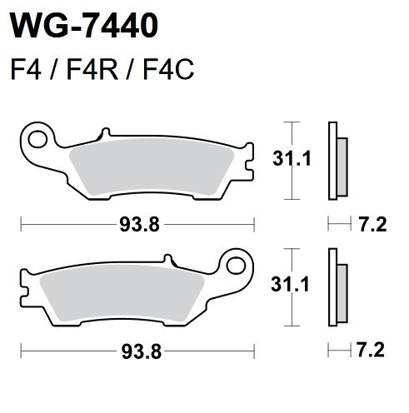 Imagem de Pastilhas Travão Disco WRP  WG-7440-F4R - FRONT