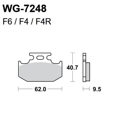 Imagem de Pastilhas Travão Disco WRP  WG-7248-F4R - REAR