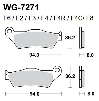 Imagem de Pastilhas Travão Disco WRP  WG-7271-F4R - FRONT