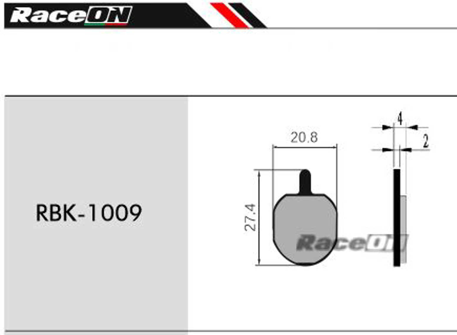 Imagem de Pastilhas travão disco RACEON (Hayes MX2) RBK-1009 Kevlar