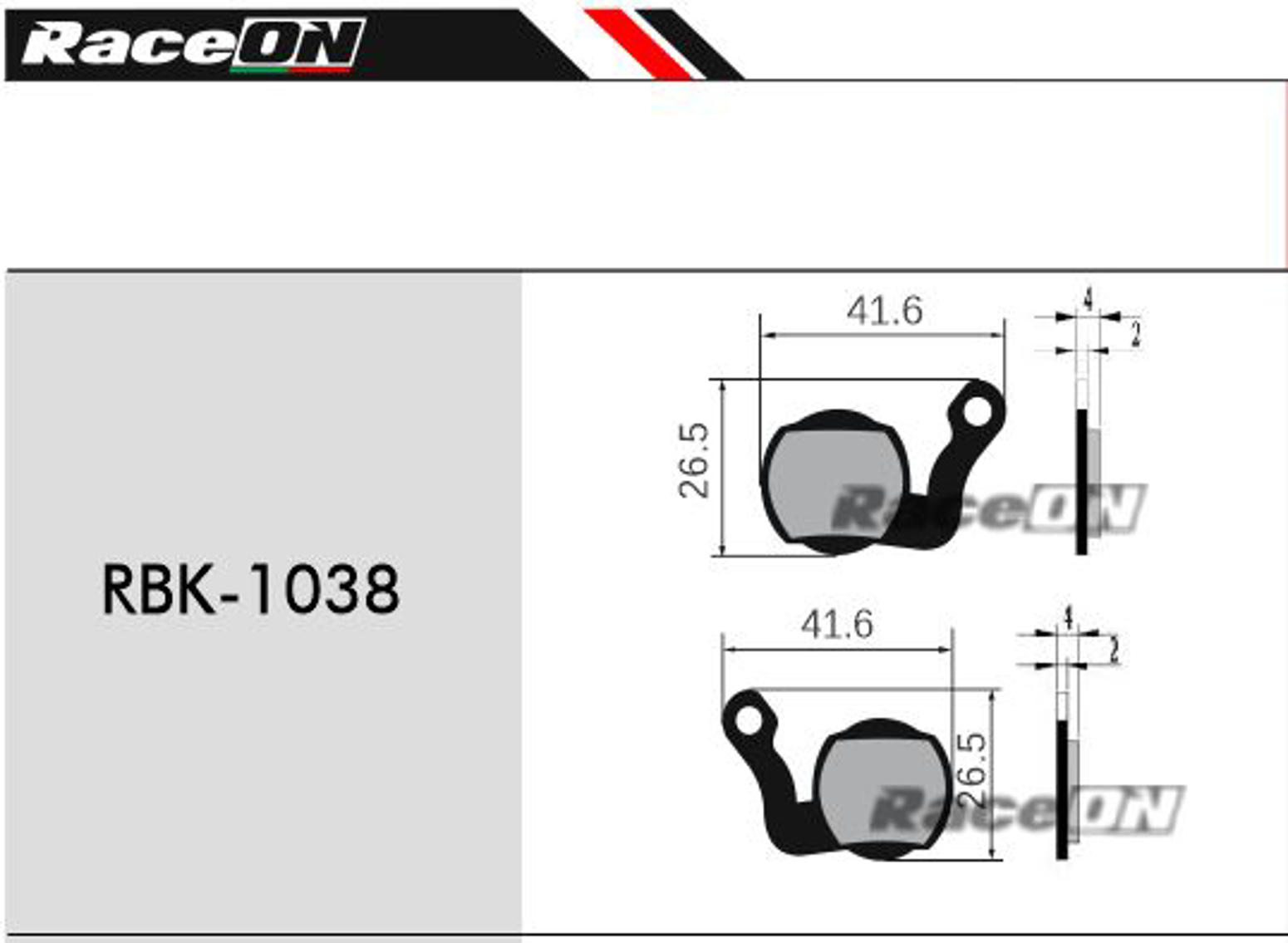 Imagem de Pastilhas travão disco RACEON (Magura Marta 2009 / Louise 2007 / Julie HP) RBK-1038 Kevlar