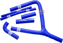 Imagem de Kit Tubos Radiador Silicone - Tm Racing - Azul - 4T >2022