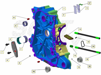 Imagem de Cárter motor direito