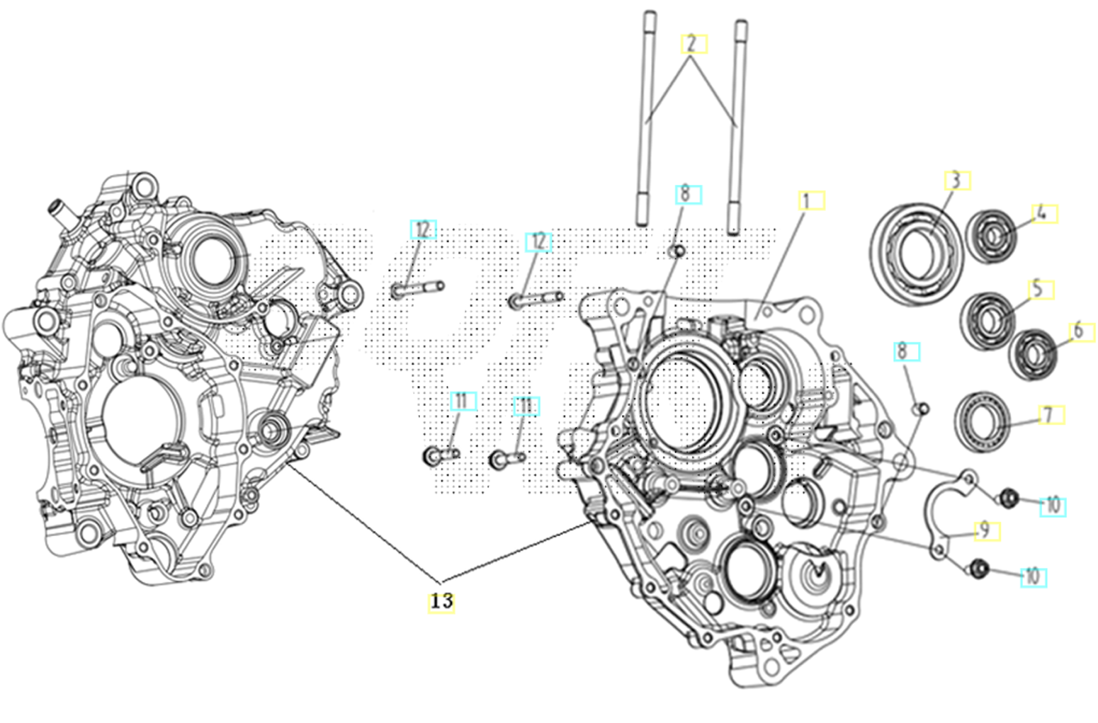 Imagem de Cárter motor direito
