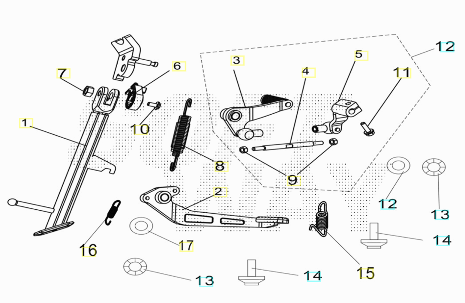 Imagem de Cavaleto Lateral - Pedal travão/mudanças