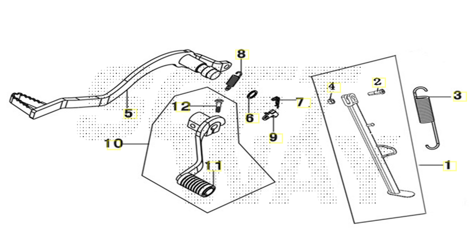 Imagem de Cavaleto Lateral - Pedal travão/mudanças