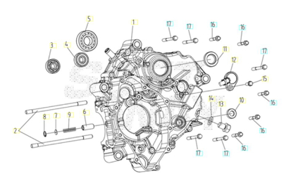 Imagem de Cárter do motor esquerdo