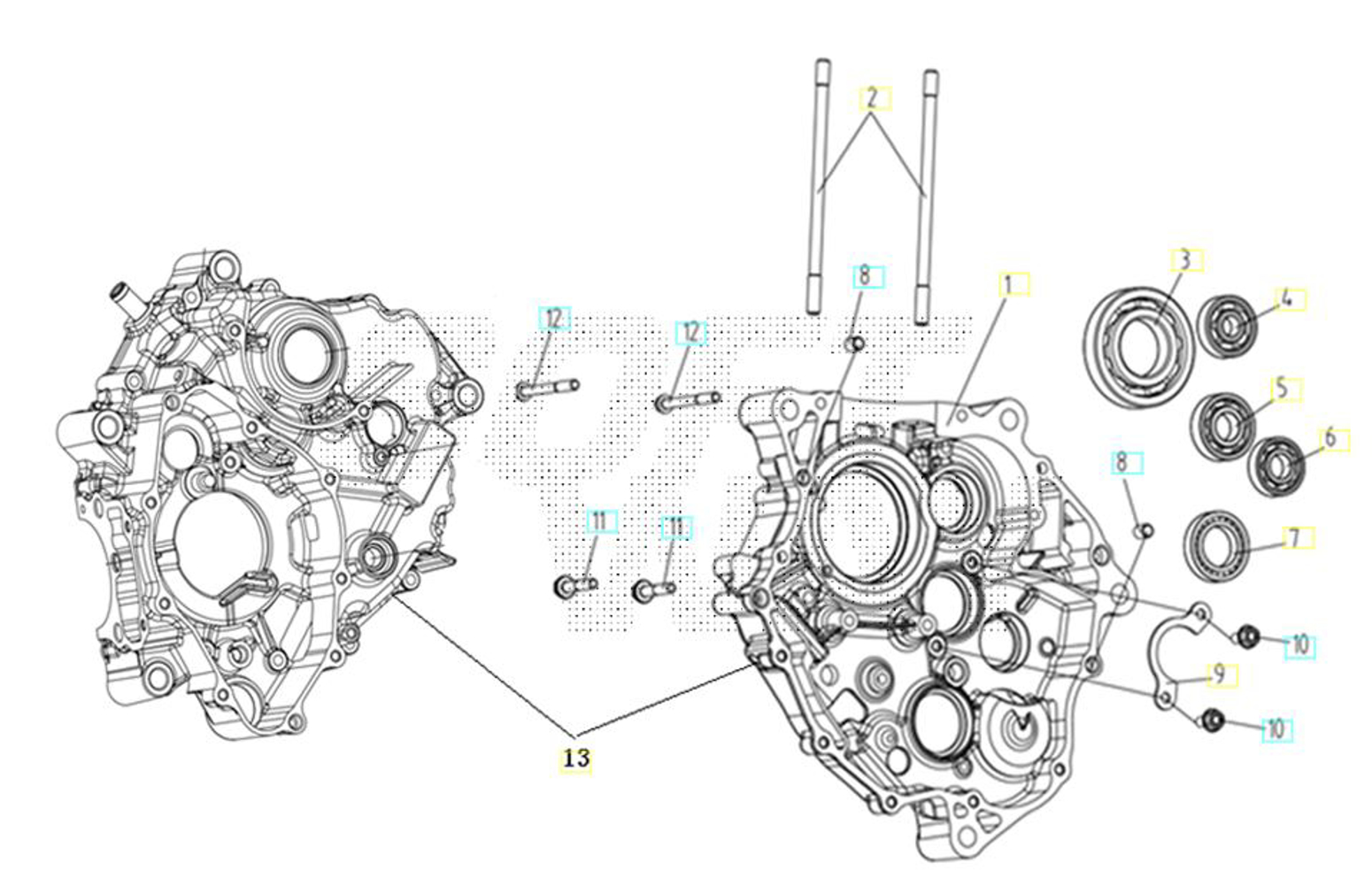 Imagem de Carter motor direito