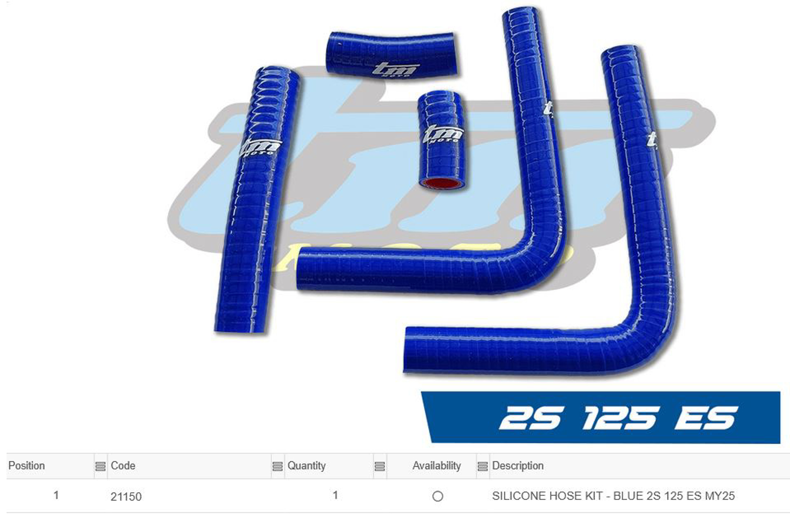 Imagem de Kit tubos água -  TM CORSE - Azul 2S 125 ES MY25