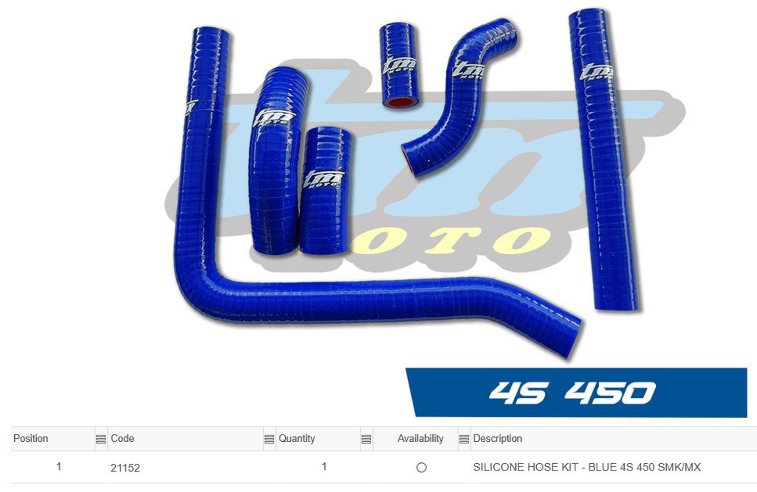 Imagem de Kit tubos água -  TM CORSE - Azul 4S 450 SMK/MX