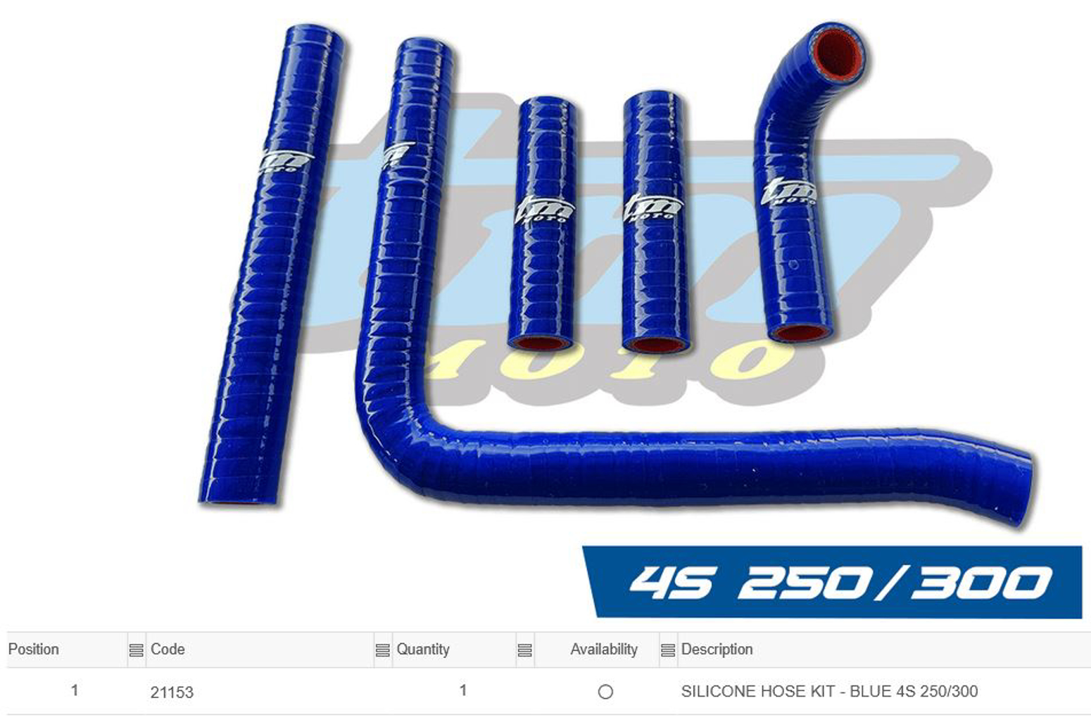 Imagem de Kit tubos água -  TM CORSE - Azul 4S 250/300 MY22