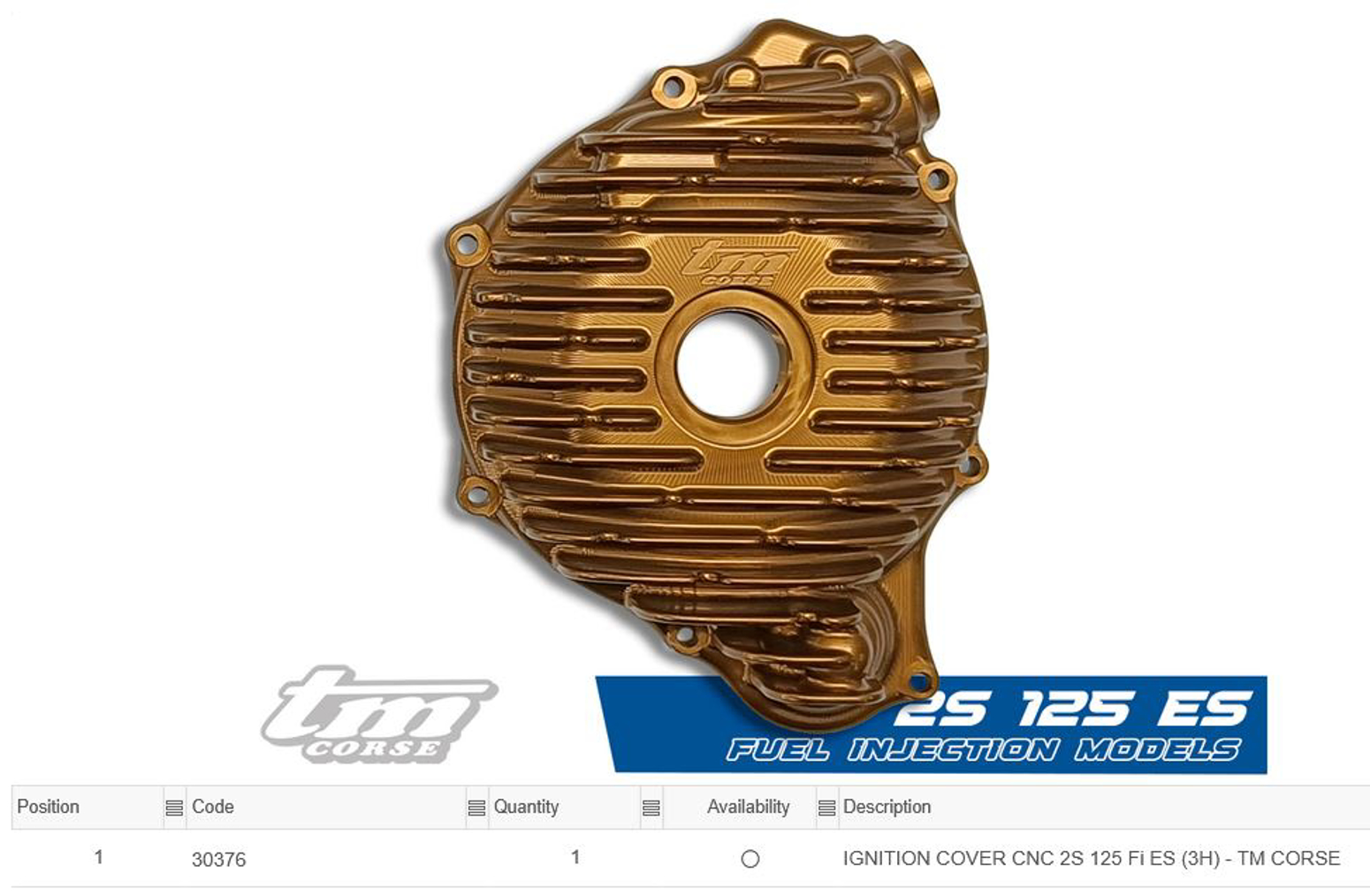 Imagem de Tampa ignição CNC -  TM CORSE - 2S 125 Fi ES (3H)