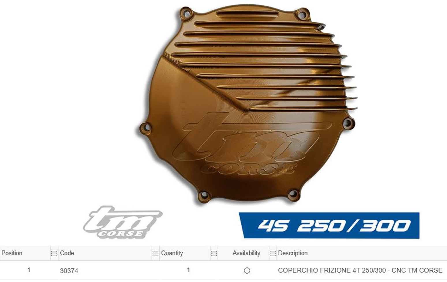 Imagem de Tampa embreagem CNC -  TM CORSE - 4S 250/300