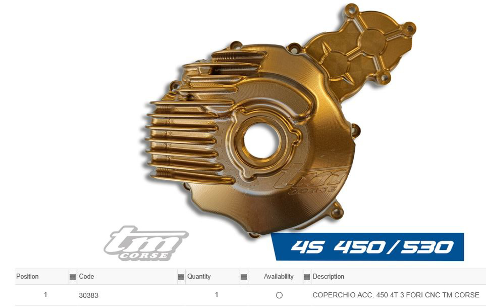 Imagem de Tampa ignição CNC -  TM CORSE - 4T 450 - 3 Furos