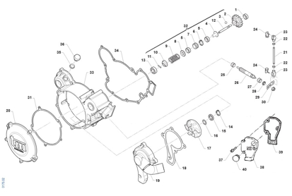 Imagem de Bomba de água - Tampa da embreagem