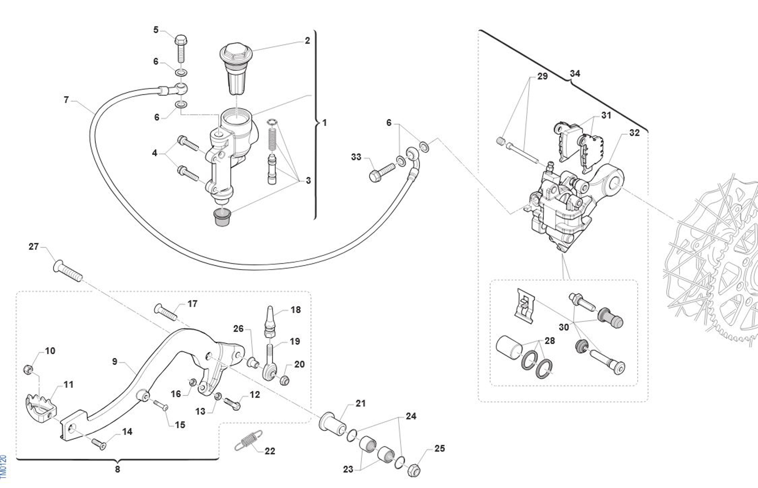 Imagem de Travão de trás