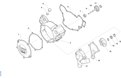 Imagem de Bomba de água - Tampa da embreagem