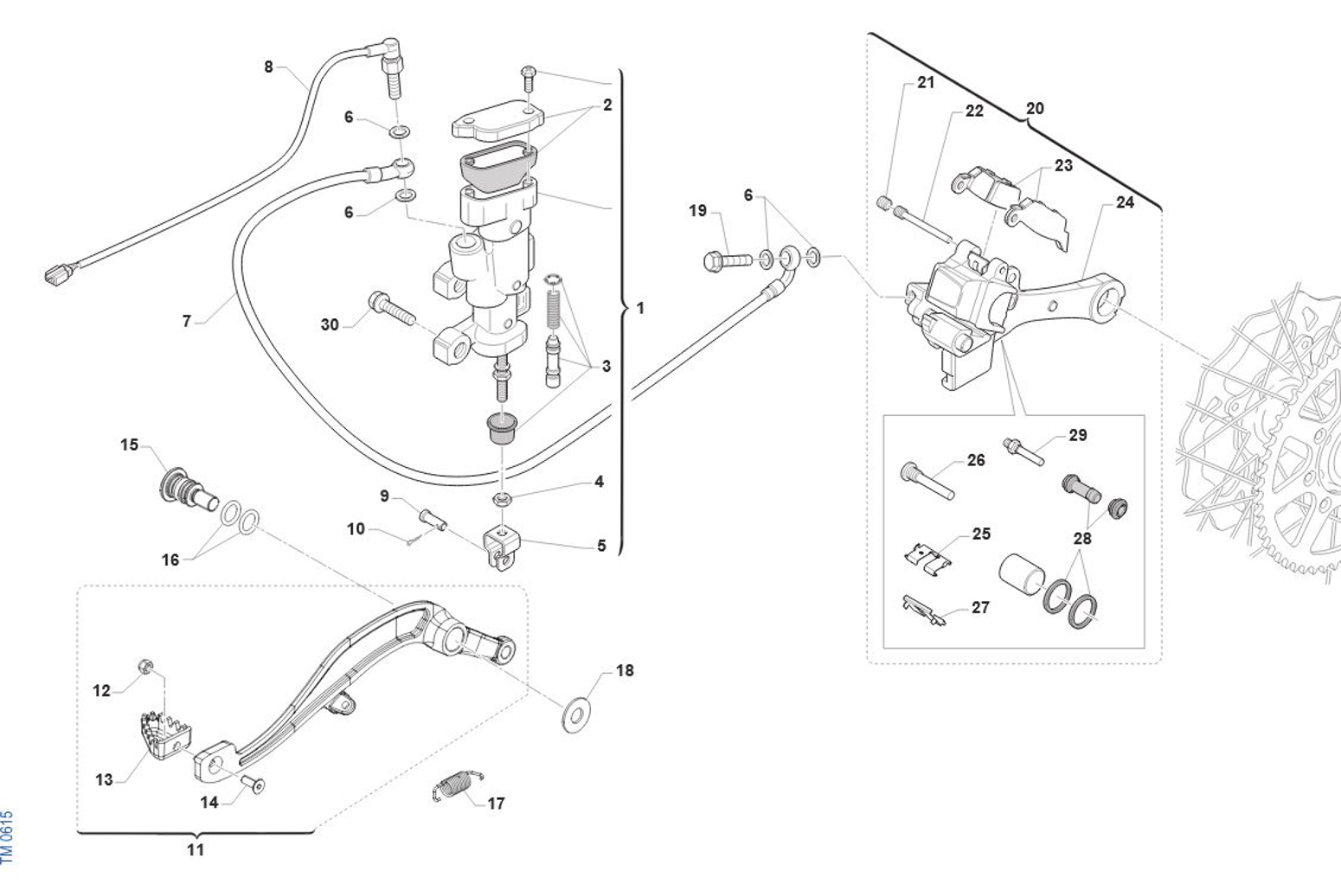 Imagem de Travão de trás