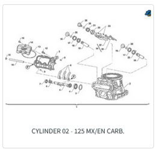 Imagem de categoria Cilindro 02 125 MX/EN - Carb.