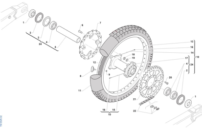 Imagem de Roda de trás 19 x 2.15