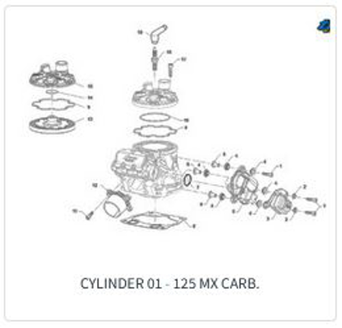 Imagem de categoria Cilindro 01 125 MX - CARB