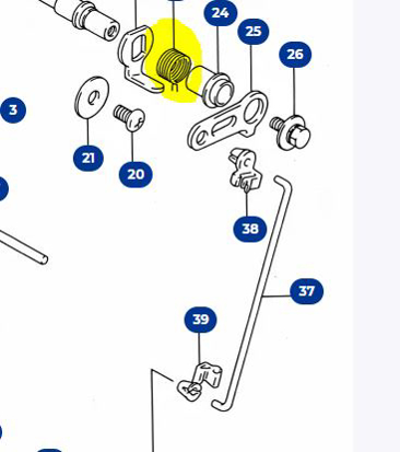 Imagem de Mola veio válvula escape Suzuki RM 125 91/01