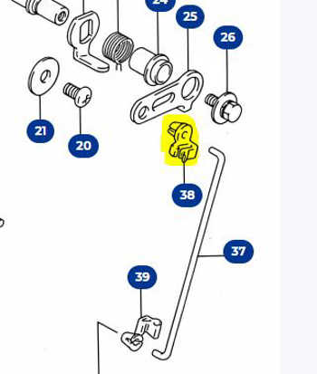 Imagem de Mola sup.tirante vál escape Suzuki RM 125 91/01