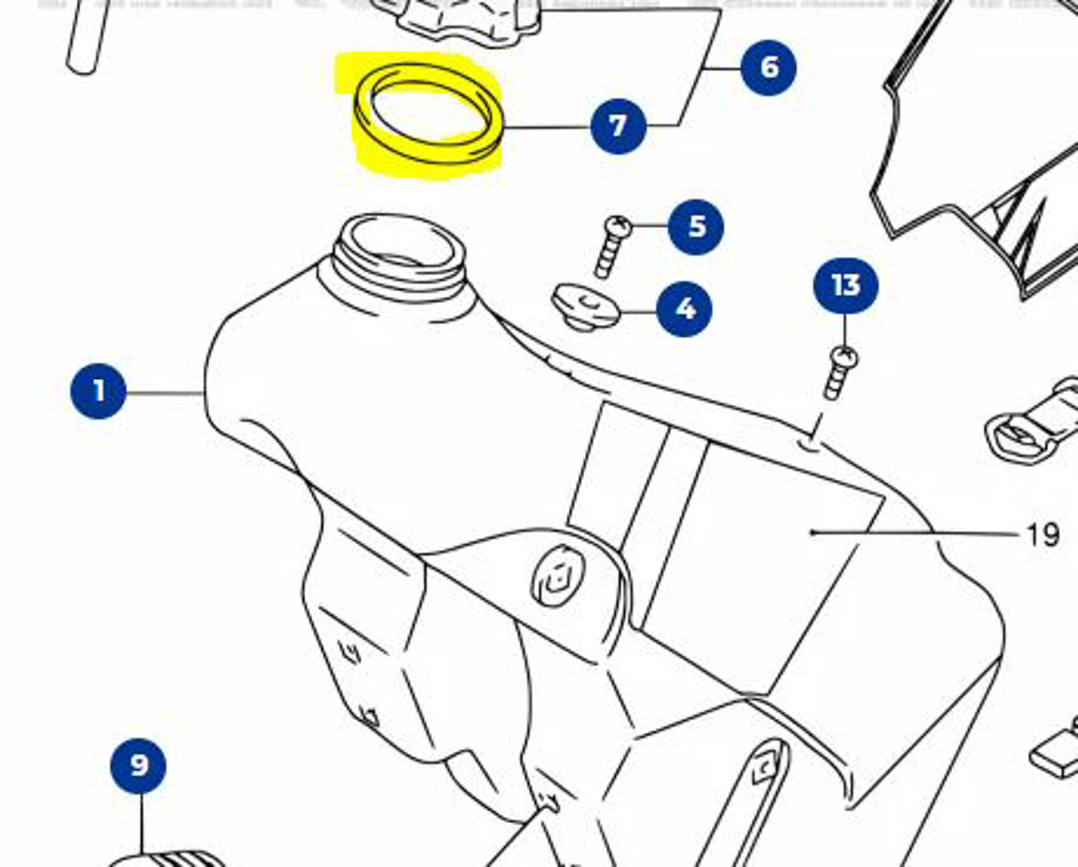 Imagem de Borracha depósito gasolina Suzuki RM 125/250 91/96