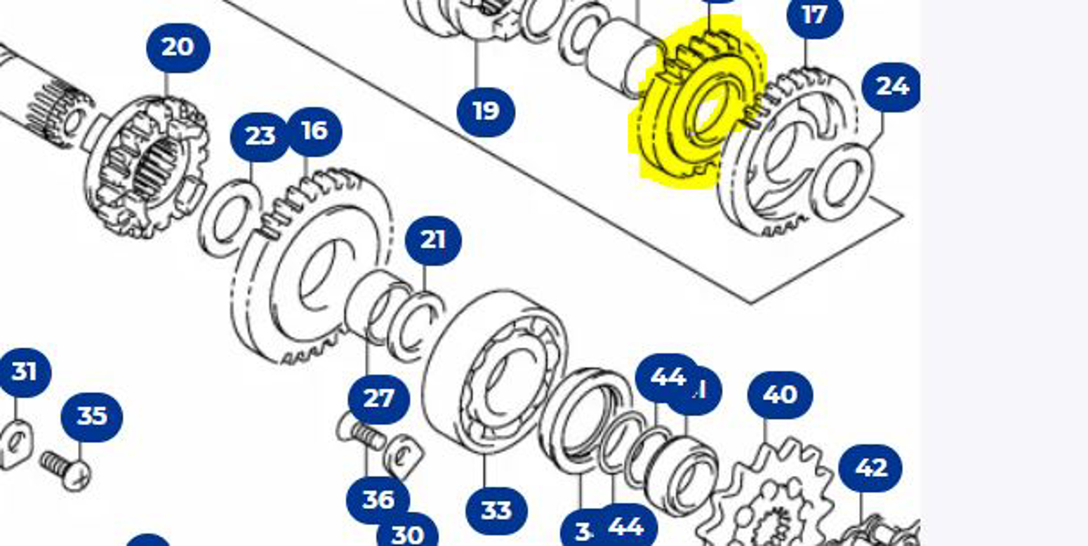 Imagem de Carreto 4ª vel. 24T Suzuki RM 125 91/96