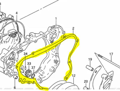 Imagem de Junta tampa embraiagem Suzuki RM 125 92/00