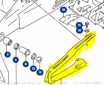 Imagem de Guia corrente frente Suzuki RM 125/250 91/96