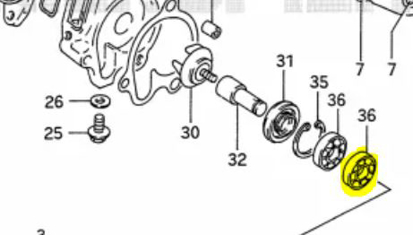 Imagem de Rolamento bomba água Suzuki RM 125/250 91/01
